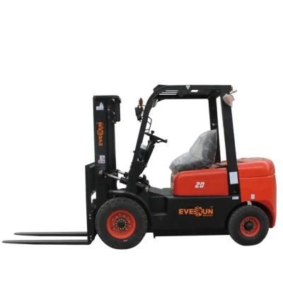 Warehouse Machinery Everun Erdf20 2ton Diesel Truck Forklift with Side Shifter