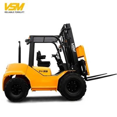 Vsm 2.5t 3.5t 2WD, 4WD Rough Terrain Forklift, Allraod Diesel Forklift