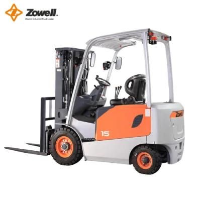 Zowell Lithium Hydraulic Inmotion/Curtis Controller Counter Balance Lift Truck CE Approved Electric Lift Truck 4-Wheel Forklift