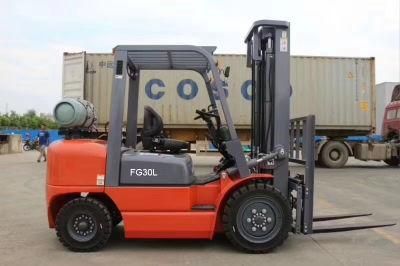 3 Ton Gasoline and LPG Forklift with Nissan K25 Engine