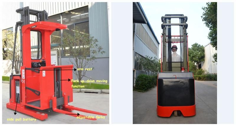 1000kg 6meters Lift Height Electric Forklift High Level Aerial Order Picker Machine