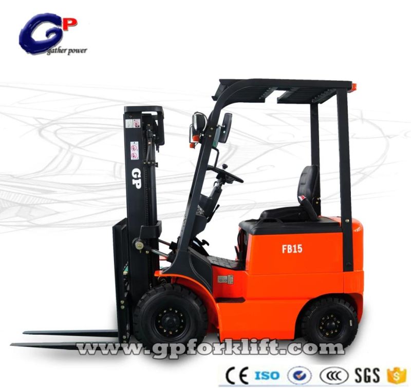 Mini 500kg 1000kg 1200kg 1600kg 2000kg 2500kg 3-Wheel Counterbalanced Electric Forklift