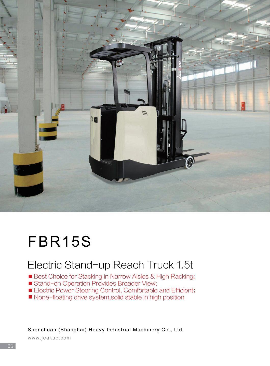 1500kg Masst Reach Truck Forklift Vna Forklift Reach Stacker High Mast Forklift