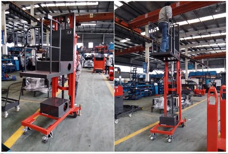 Semi-Electric Order Picker with 300kg Load Capacity Lift Platform