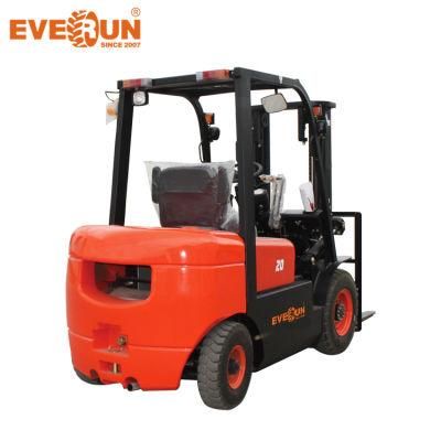 Everun ERDF20 2ton China Manufacturer Hydraulic Transmission Small Diesel Forklift