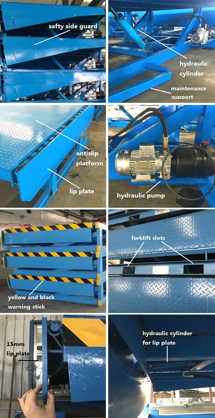 Manual Container Forklift Loading Dock Ramp Stationary Dock Leveler