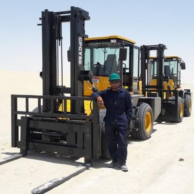 Cpcy50 5ton 4X4 Hydraulic 3m 4m 5m 6m Lifting Height Rough Terrain Diesel Forklift Desert Configuration