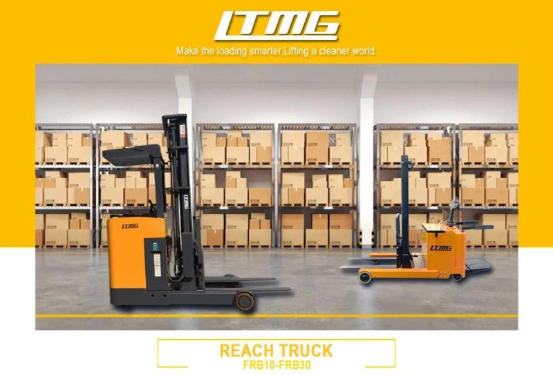 Ltmg Stand on Reach Forklift 1 Ton 1.5 Ton 2 Ton 3-Ways 4 Directions Electric Reach Truck with CE ISO