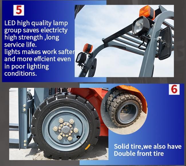 Titanhi 3.0ton Sparepart Hand Four Wheel Hydraulic Forklift