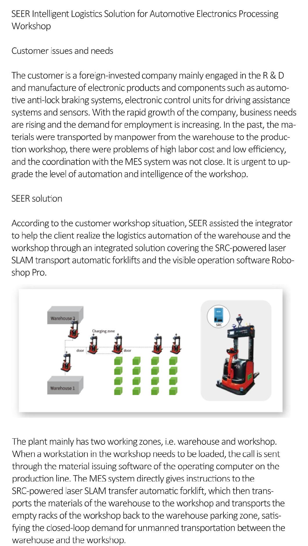 Agv Robot Automated Guided Vehicle Forklift for Warehouse with Good Production Line