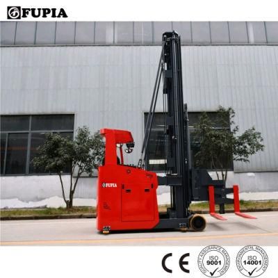 High Height Storage Warehouse Use 1.5 Ton Electric 3-Way Pallet Reach Stacker Vna Reach Forklift Trucks