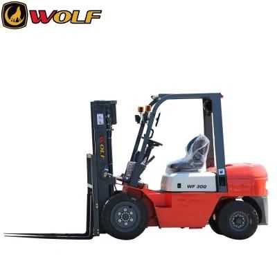 China 3t Forklift Diesel Forklift with 3 Stages 4.5m