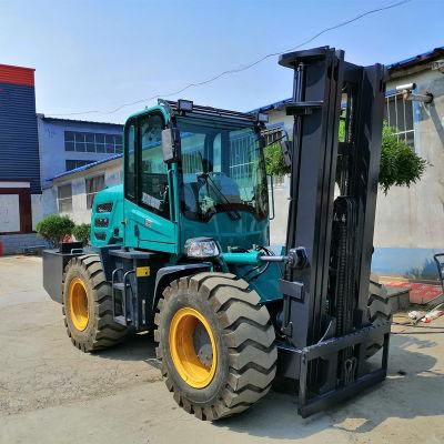 Heavy Load Outdoors 4WD 3.5 Ton Rough-Terrain Forklift