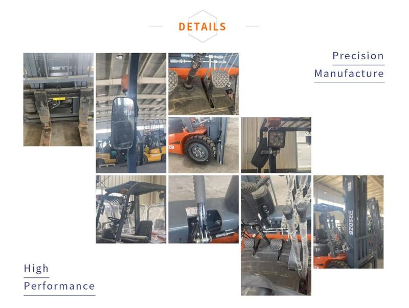 Factory Diesel Forklift 2ton Safe to Drive with High Performance Brake System