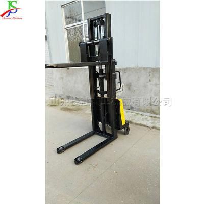 Hydraulic Semi Electric Stacker Hand Pushed Forklift Cargo Handling Equipment