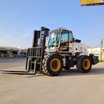 Engineering Machinery Good Price Rough Terrain Forklift 4 Ton with CE