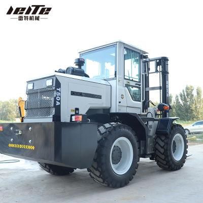 Discount-Price Chinese Diesel Cross-Country Forklift for Sale in Europe Hot Sale 5 Ton Forklift Truck