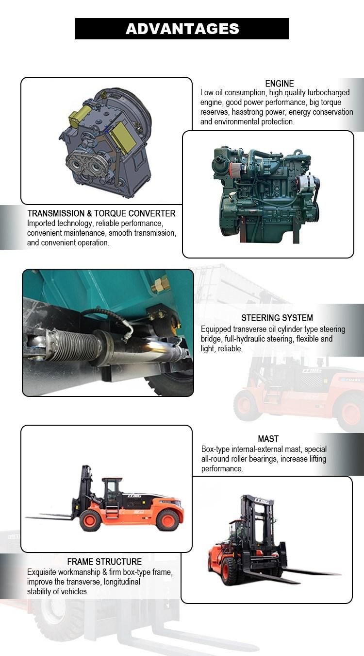 Ltmg Container Diesel Forklift 15ton 16ton 18ton Forklift with Optional Attachment