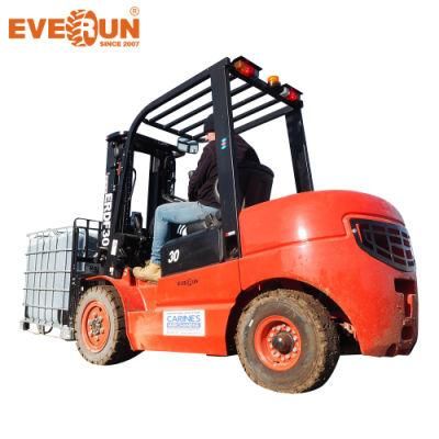 Everun Erdf30 Best Sales Diesel 3ton Forklift Machine Wheel Forklift