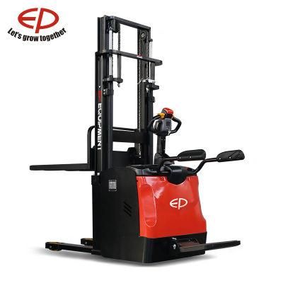 1.6t Ride-on Type Electric Stacker Suits High Racking Application