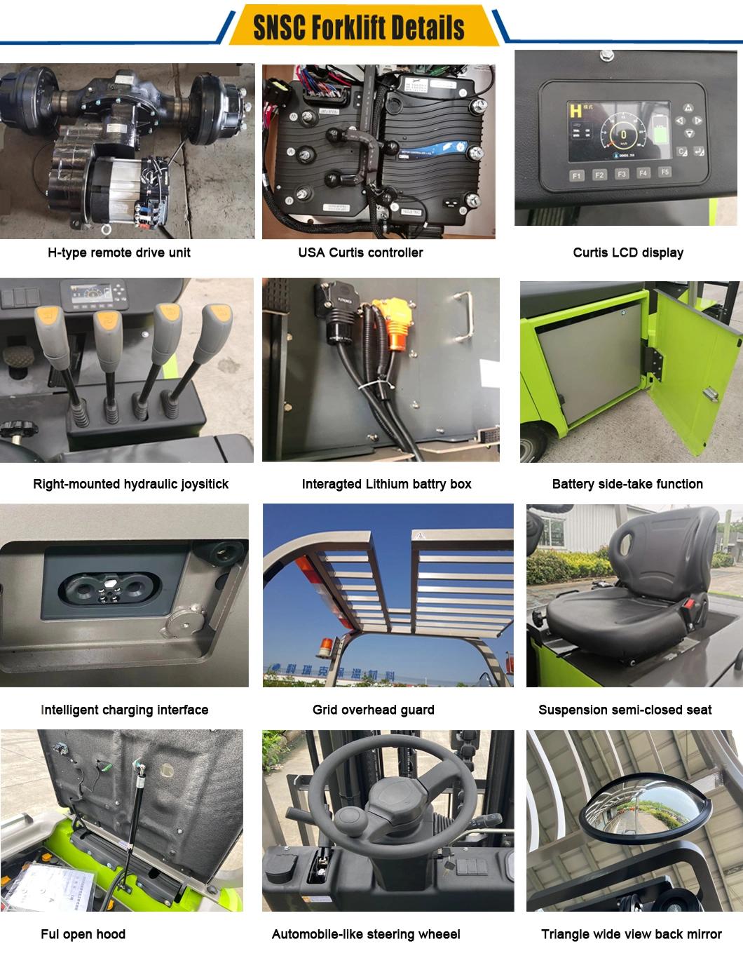Warehouse Lifting equipment 1.8ton Lithium Battery Forklift for Food Factory