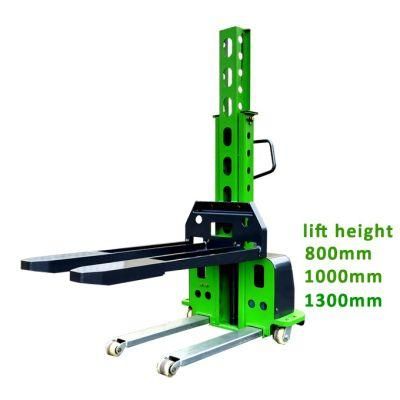 Bridge Construction Machinery Walkie Pallet Stacker 500kg Self Loading Forklift