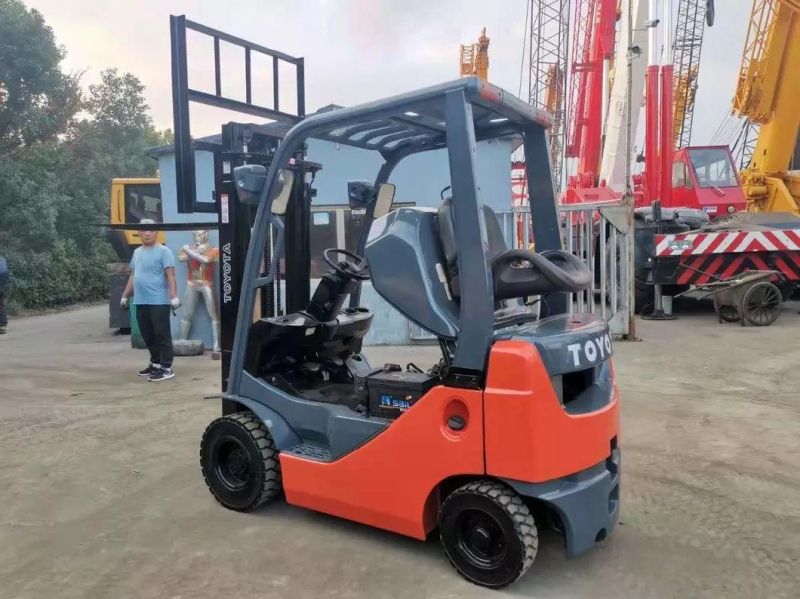 1.5t Used Toyota 7fd25n Japan Gasoline Forklift 1dz-II Engine Natural Gas Toyota 8fd15 Used All Terrain Forklift