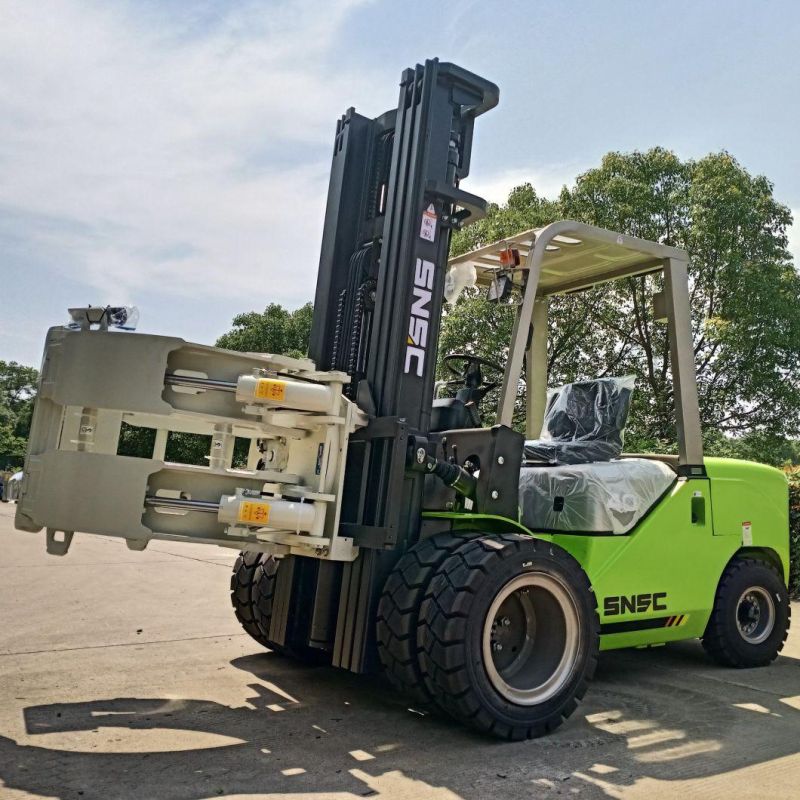Diesel Chariot Elevateur Montacargas Motor 4 Ton Diesel Forklift with Bale Clamp Attachment