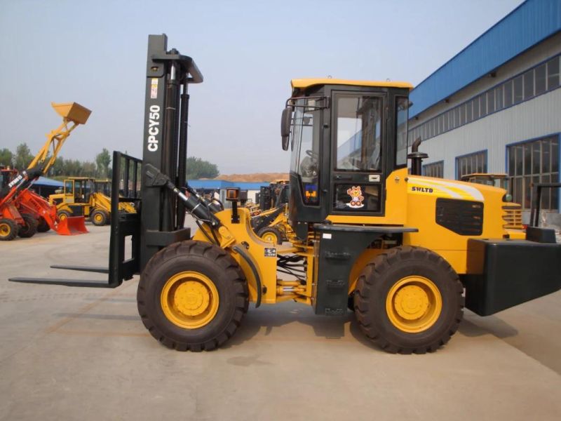 Automatic 5t Hydraulic Diesel off Road Forklift