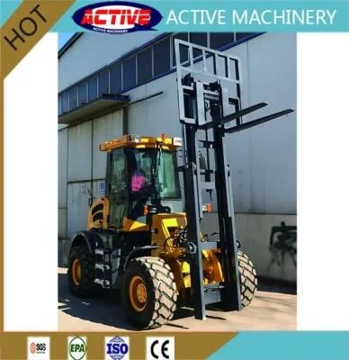 High Quality 3ton Terrain Forklift with Xinchai A498BT1 36.8kw EURO III/TIER III Engine