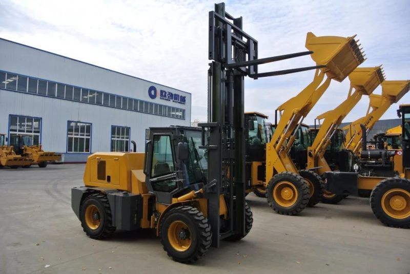 3ton China Rough Terrain Forklift with 4WD