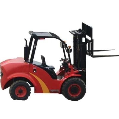 3.0tons All Terrain Forklift Capacity 3000kgs off Road Four Way Lifter
