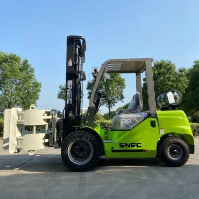 Snsc Forklift LPG 3ton Forklift Truck with Paper Roll Clamp