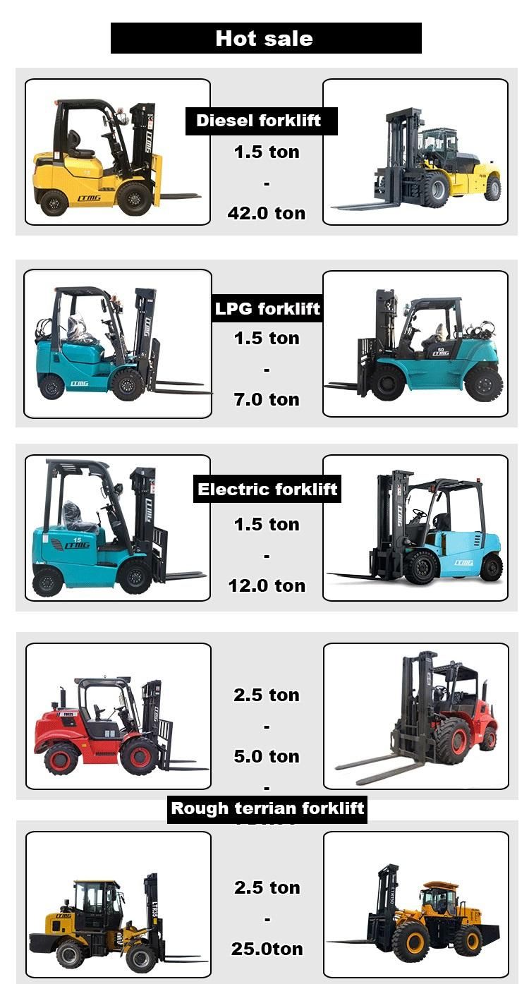 Ltmg Four-Wheel Drive off Road ATV Forklift 6 Ton 7ton Rough Terrain Forklift for Sale