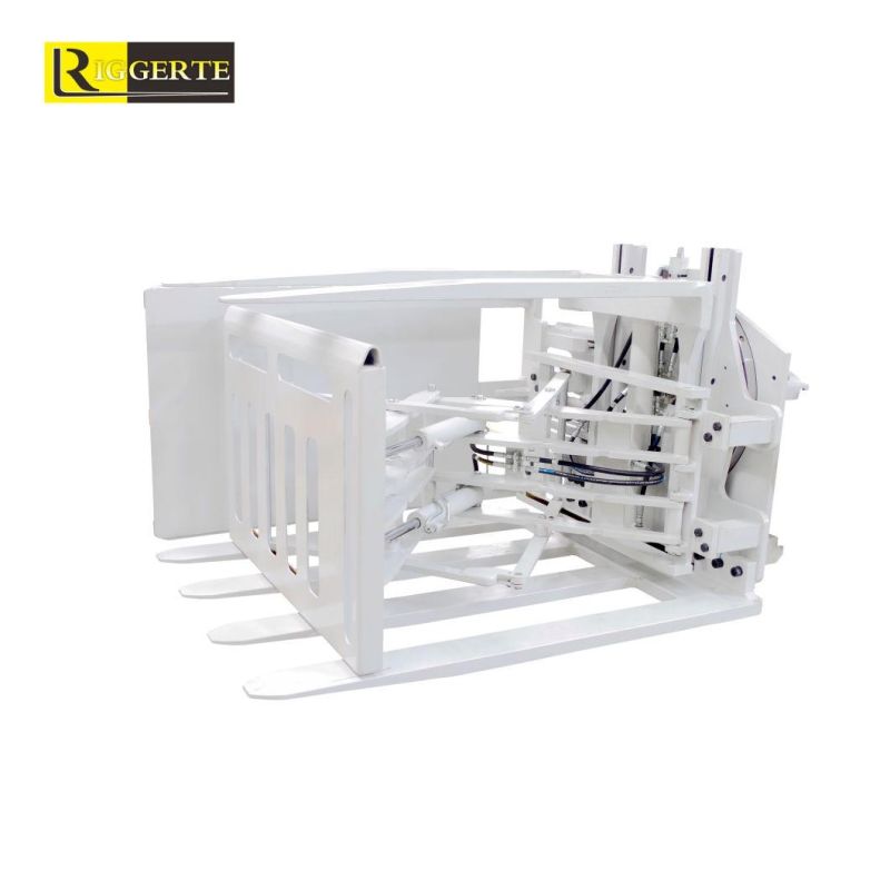 Riggerte′ S Forklift Attachment/1.5-2t/360 Degree Rotating Pallet Turnover Clamp with Pusher"