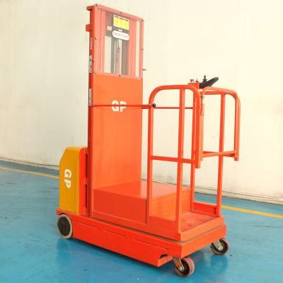 China Gp Brand Ce Approved 300kg Self-Propelled Powered Electric Aerial Order Picker Lifting Height 4500mm (DC)