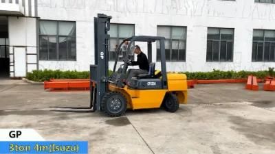 Forklift 3 Ton Diesel Forklift Truck with Japanese Engine Isuzu Engine