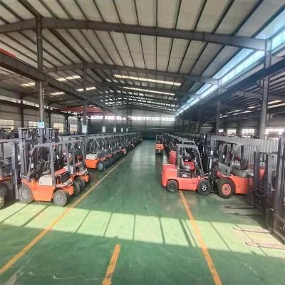 Heavy Duty Container Handler Diesel Forklift Truck with Solid Tire/Side Shift/Full Free Mast