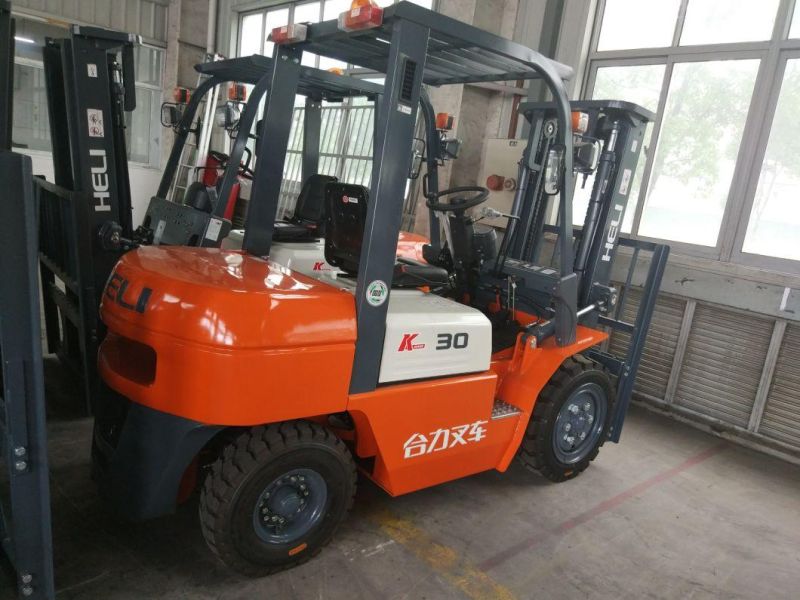 Heli Official Manufacturer 3 Ton Diesel Forklift Cpcd30 with Isuzu Engine and 2 Stage 3 Meters Mast