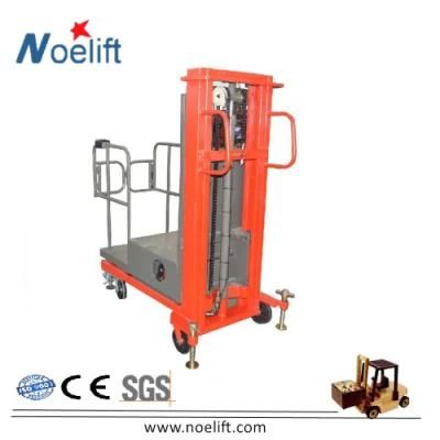 Semi-Electric Order Picker with 300kg Load Capacity Lift Platform