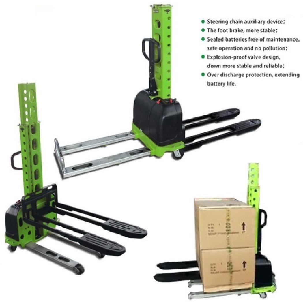 500kg 1300mm Lifting Height Self Loading Electric Pallet Stacker