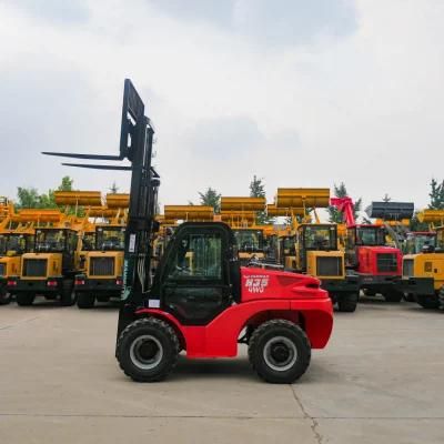 3ton 3.5ton Diesel 4WD 4X4 Articulated Hydraulic China Rough Terrain Forklift