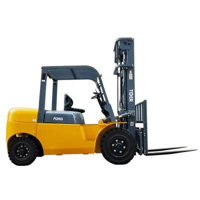 New Tder 5000 Kg China Tire Attachment Price Optional Engine Forklift Fd50