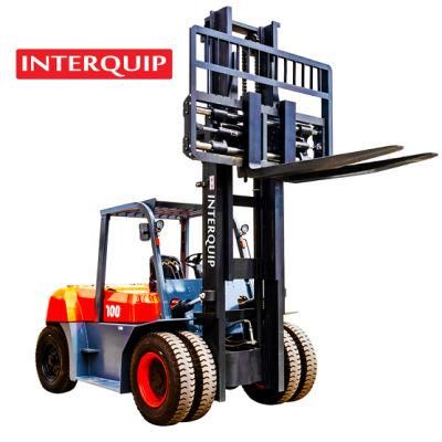 Interquip Heavy Duty 10 Tons Diesel Forklift Fd100t Stable and Durable