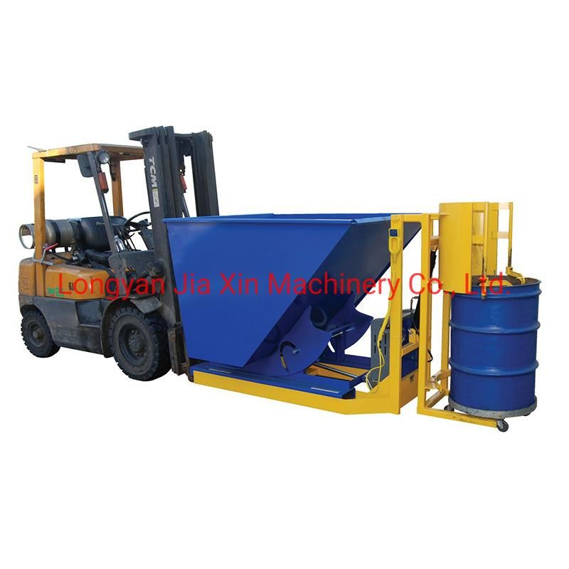 Material Handling Equipment Forklift Attachment Trash Drum Dumper