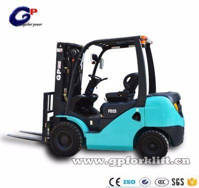 Battery Operated 4 Wheel Forklift Truck with 3-5 Ton Loading Capacity