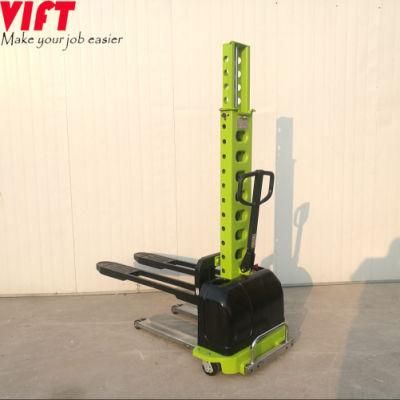 New Designed 500kg Portable Auto Lift Electric Pallet Stacker