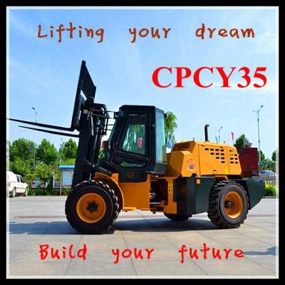 Cpcy35 All Terrain Forklift with CE for Sale