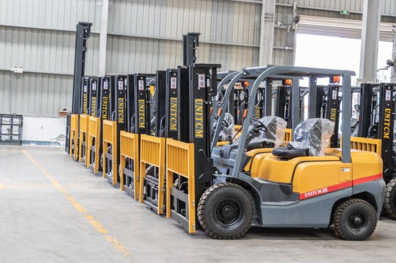 Four Wheels 3.5 Ton Diesel Forklift Truck with Side Shift
