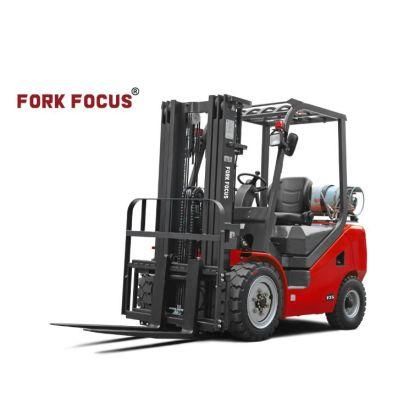 LPG Forklift Forkfocus Lift 3.5t with Nissan Engine and Container Mast for Construction Company Forklift Services
